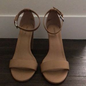 Torrid nude wide block heels